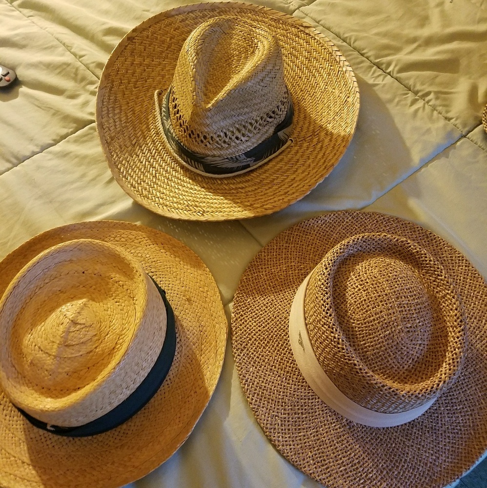 3 Men Straw Hats